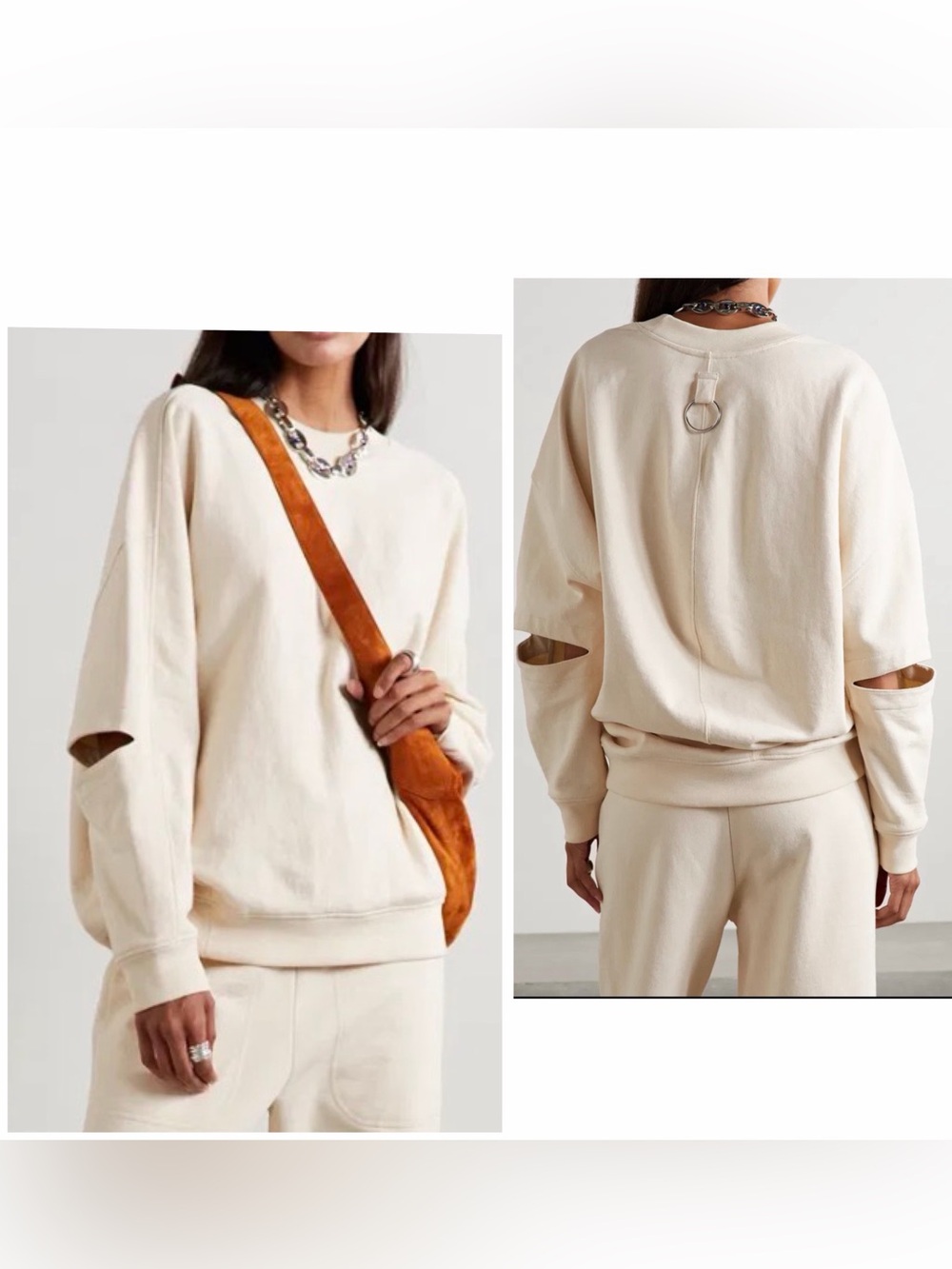 Tibi Cocoon Cutout Sleeve Sweatshirt